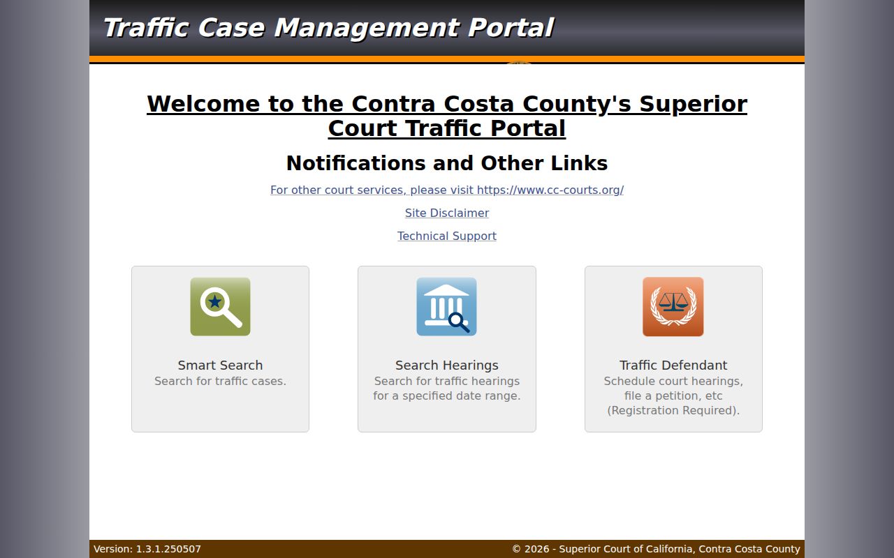 Danville public records traffic portal for Contra Costa cases